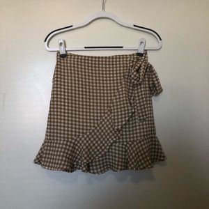 Princess Polly gingham ruffle skirt